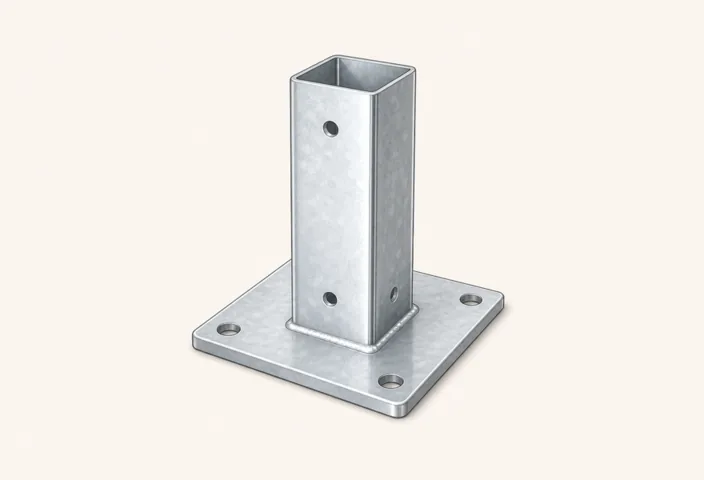 Illustration: Stahlfuß verzinkt L=300 mm Ecke