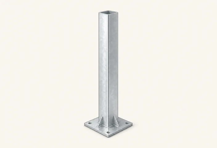Illustration: Stahlfuß verzinkt L=1800 mm Ecke