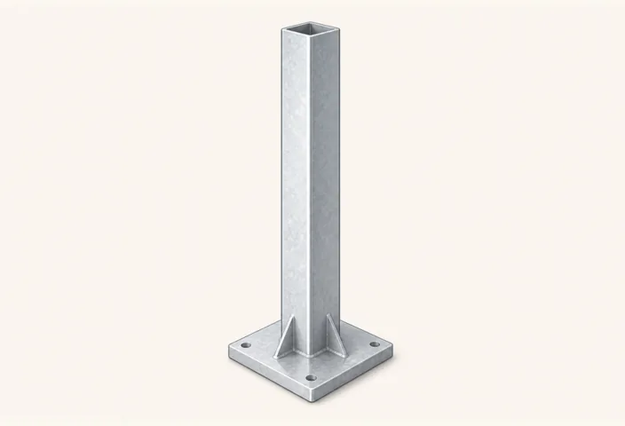 Illustration: Stahlfuß verzinkt L=1000 mm Ecke