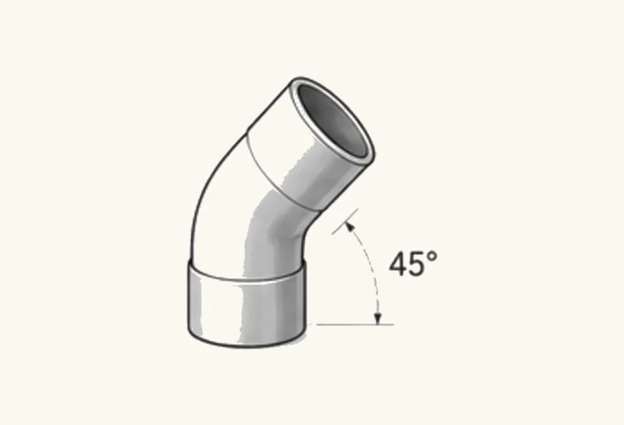 Illustration: Alu-Fallrohrbogen 45 Grad