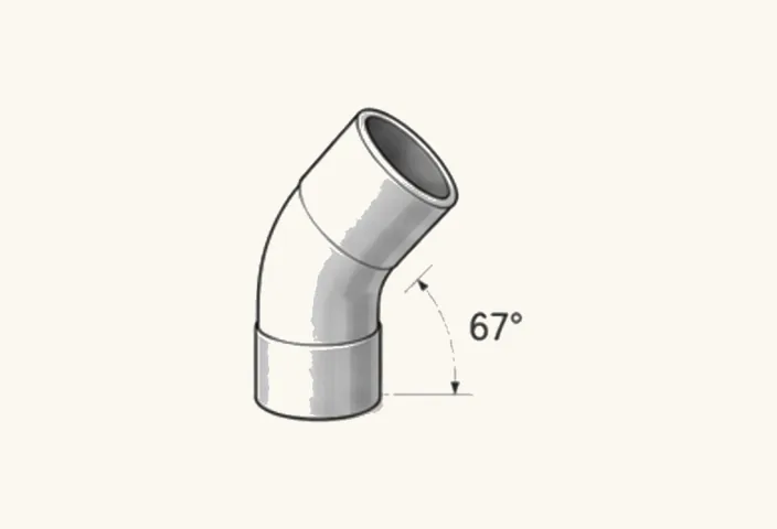 Illustration: Alu-Fallrohrbogen 67 Grad